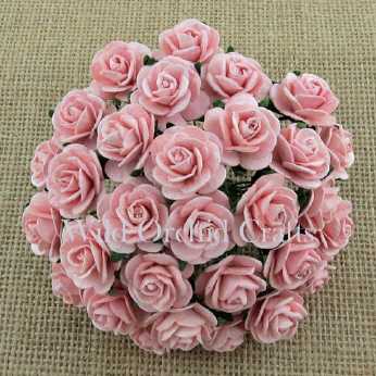 10 Stk. Rosen open roses pale pink 20 mm