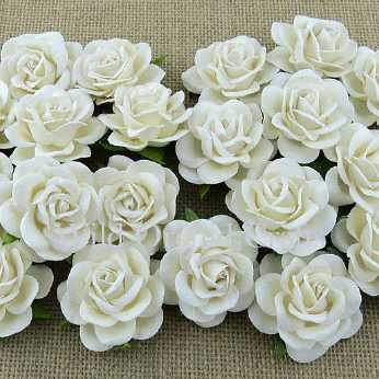 5 Stk. Rosen trellis roses white 35 mm