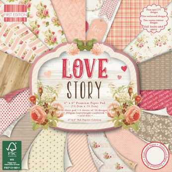 First Edition Paper Pad Love Story 6x6"