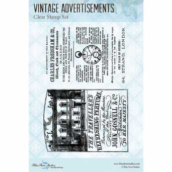 Blue Fern Studios Clearstamp Vintage Advertisement