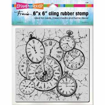 Stampendous Cling Clock Collage