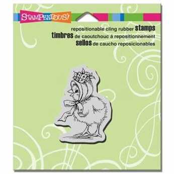 Stampendous Cling Posie Bonnet Baby