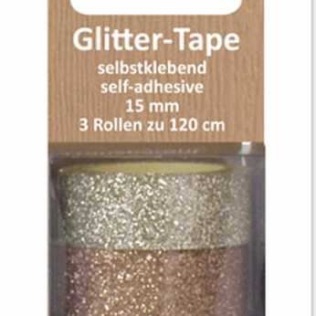 Glitter-Tape hellblau, dunkelblau, azur