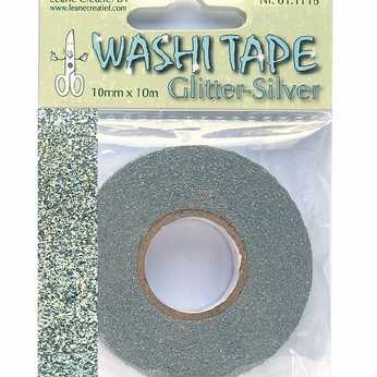 Washi Tape Glitter Silber
