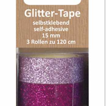 Glitter-Tape rose, fuchsia, lila
