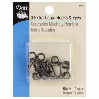 Extra Large Hooks & Eyes black