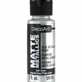 DecoArt Matte Metallics Soft Silver