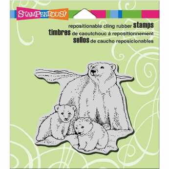 Stampendous Cling Polar Bear Play