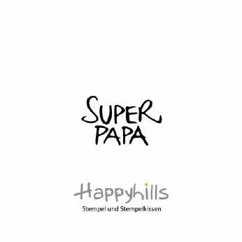 HappyHills Holzstempel Superpapa