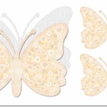 De Luxe Schmetterlingskarten lila Set