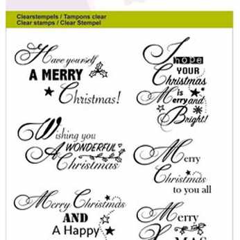 CraftEmotions Clearstamps Christmas Whishes