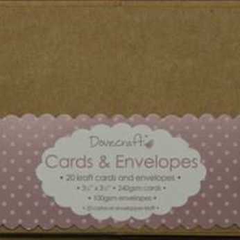 Dovecraft Mini Kraft Cards & Envelopes