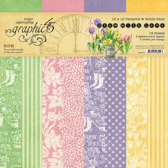 Graphic45 Grow with Love Patterns Pack 12x12"
