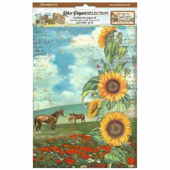 Stamperia Rice Paper Selection Sunflower
