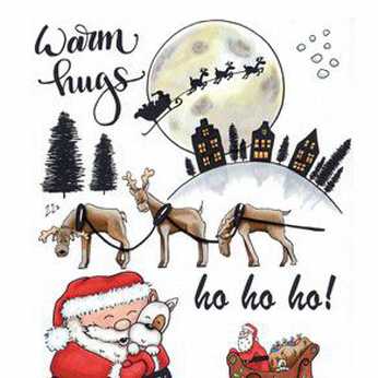 CraftEmotions Clearstamps Santa 2	