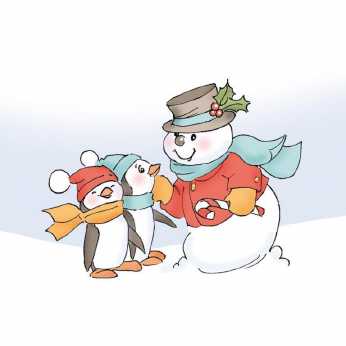 Art Impressions Snowman & Penguins
