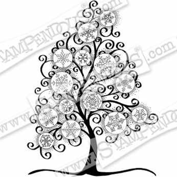 Stampendous Cling Snowflake Tree