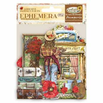 Stamperia Ephemera Sunflower Elements and Poppies