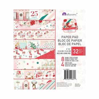 Prima Paper Pad Candy Cane Lane 6x6"