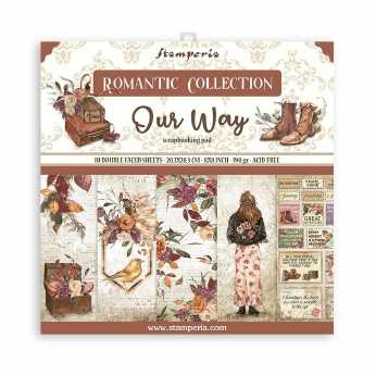 Stamperia Paper Pad Romantic Coll. Our Way 8x8"