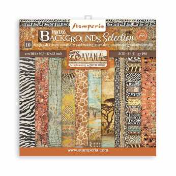 Stamperia Paper Pad Savana Backgrounds 12x12"