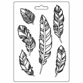 Stamperia Soft Mould Our Way Feathers