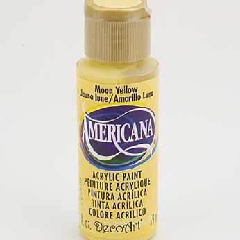 Americana acrylic paint moon yellow