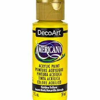 Americana acrylic paint golden yellow