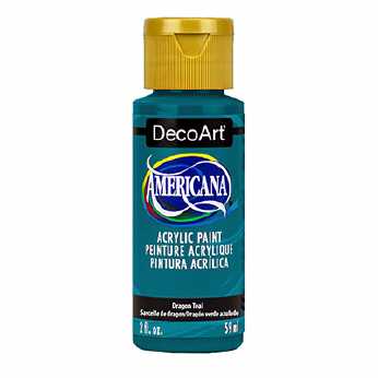 Americana acrylic paint dragon teal