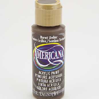 Americana acrylic paint burnt umber