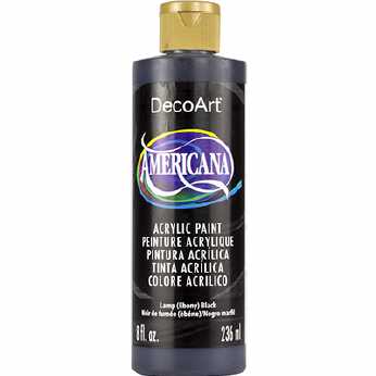 Americana acrylic paint ebony black 236ml