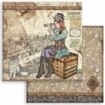 Stamperia Designpapier Lady Vagabond and Cat