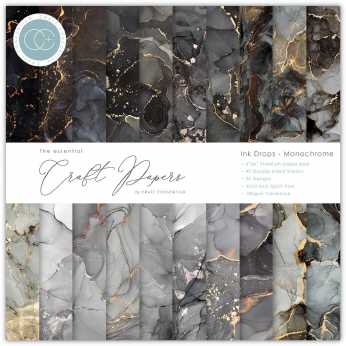 Craft Consortium Paper Ink Drops Monochrome 6x6"