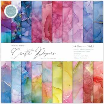 Craft Consortium Paper Pad Ink Drops Vivid 12x12"