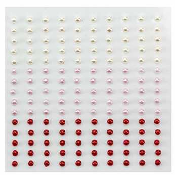 Nellie�s Klebeperlen 3 mm Set rot