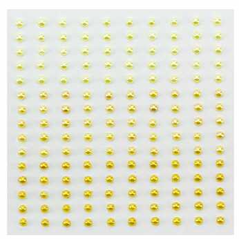 Nellie�s Klebeperlen 3 mm Set gelb/gold