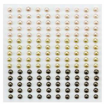 Nellie�s Klebeperlen 4 mm Set braun