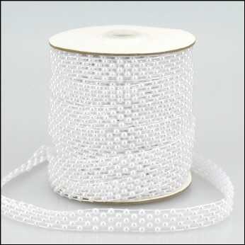 Pearl Strings Lattice Weave white