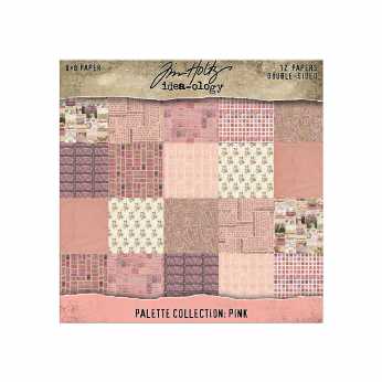 Tim Holtz idea-ology Paper Palette Pink 8x8"