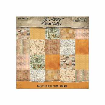 Tim Holtz idea-ology Paper Palette Orange 8x8"