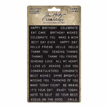 Tim Holtz idea-ology Label Stickers Sentiments