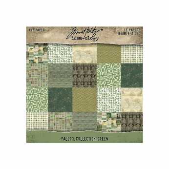 Tim Holtz idea-ology Paper Palette Green 8x8"