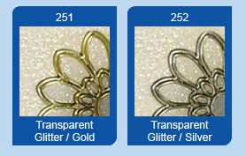 Musteransicht Starform Transparent Glitterstickers